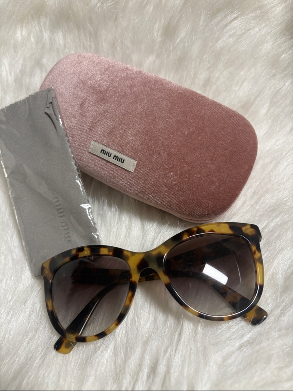 Miu Miu Tortoiseshell Cat-Eye Sunglasses